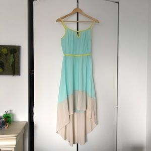 Willow & Clay hi-lo color block dress